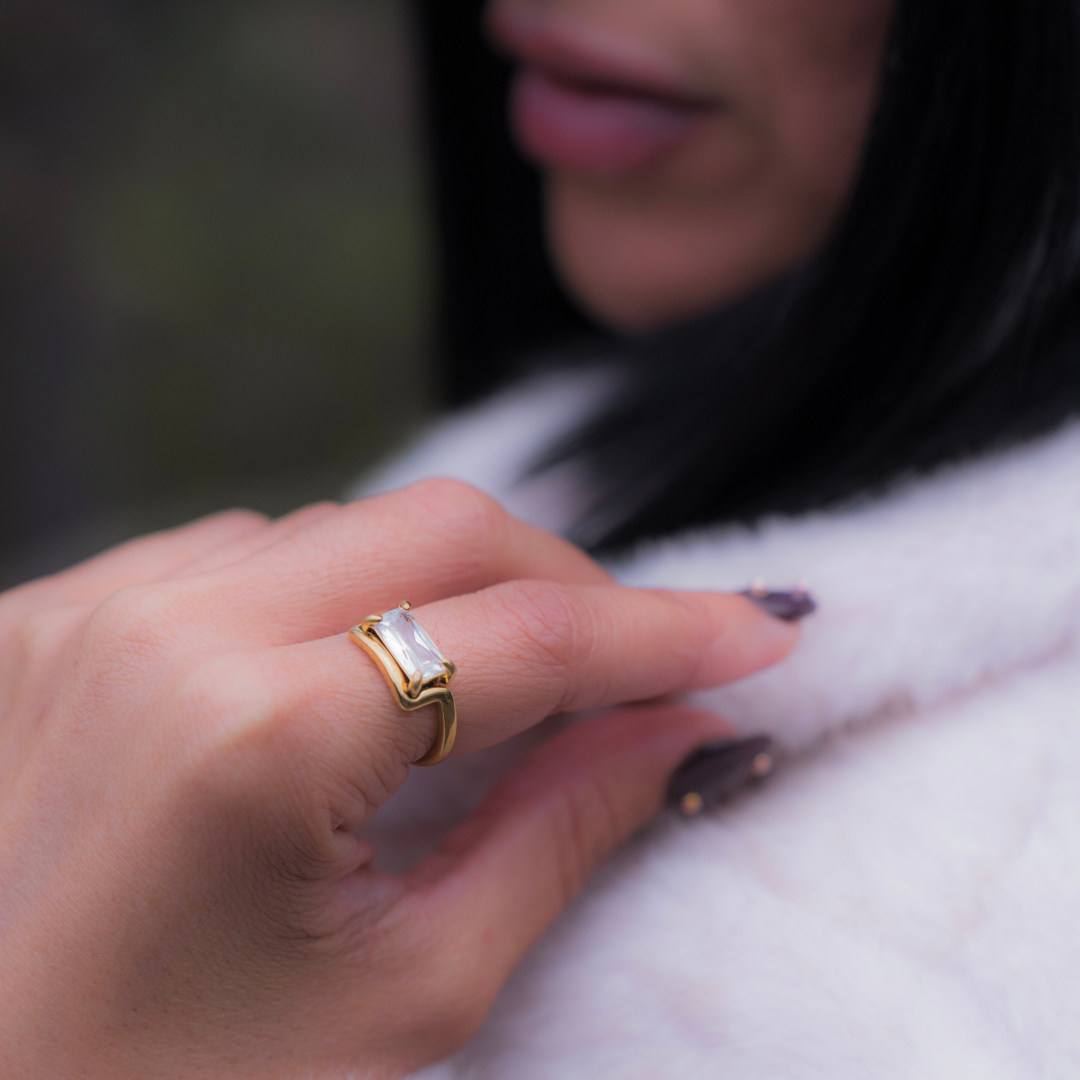 The Solstice Baguette Ring