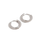 Dainty Twisted Huggies | Silver Hue