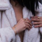 The Duality Tennis Bracelet | Gold CZ