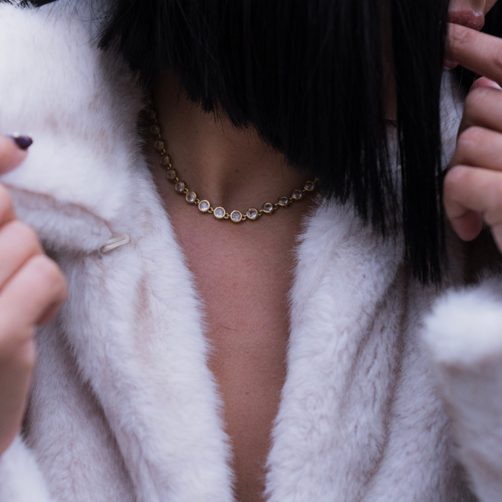 Radiant CZ Tennis Necklace