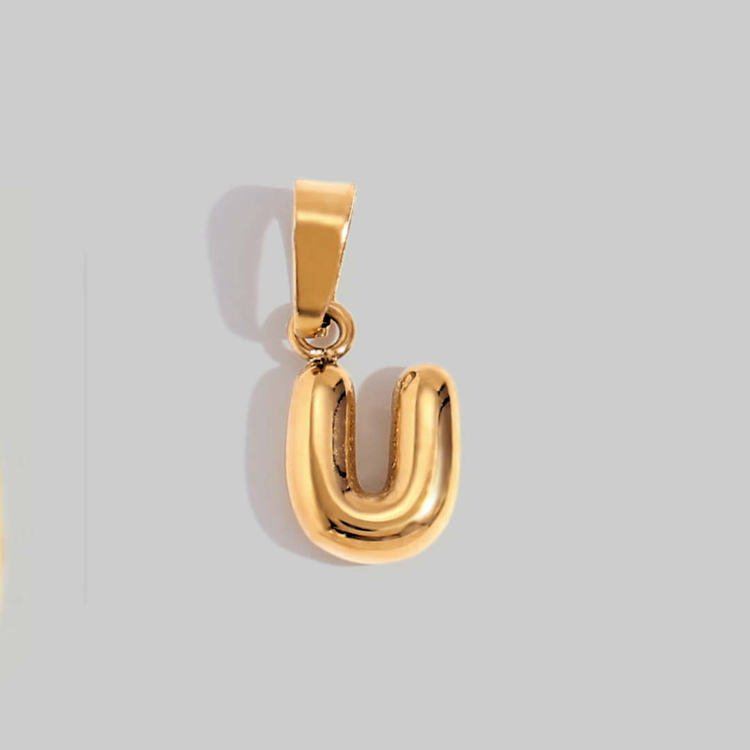Bubble Letter Charms | Gold Hue