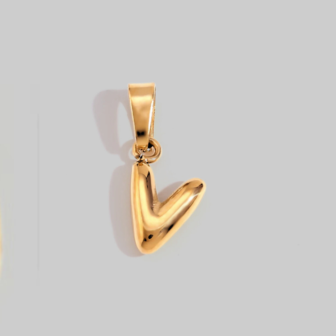 Bubble Letter Charms | Gold Hue