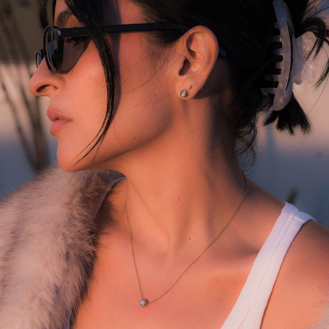 The Halo Necklace & Earring Set