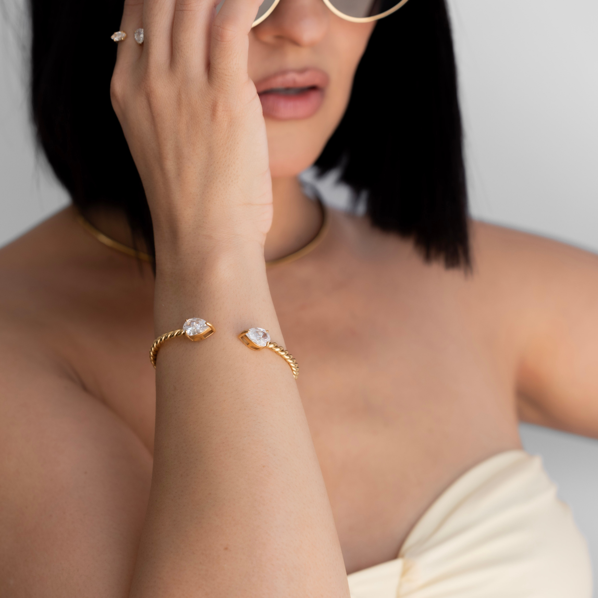 Pear Twist Bangle