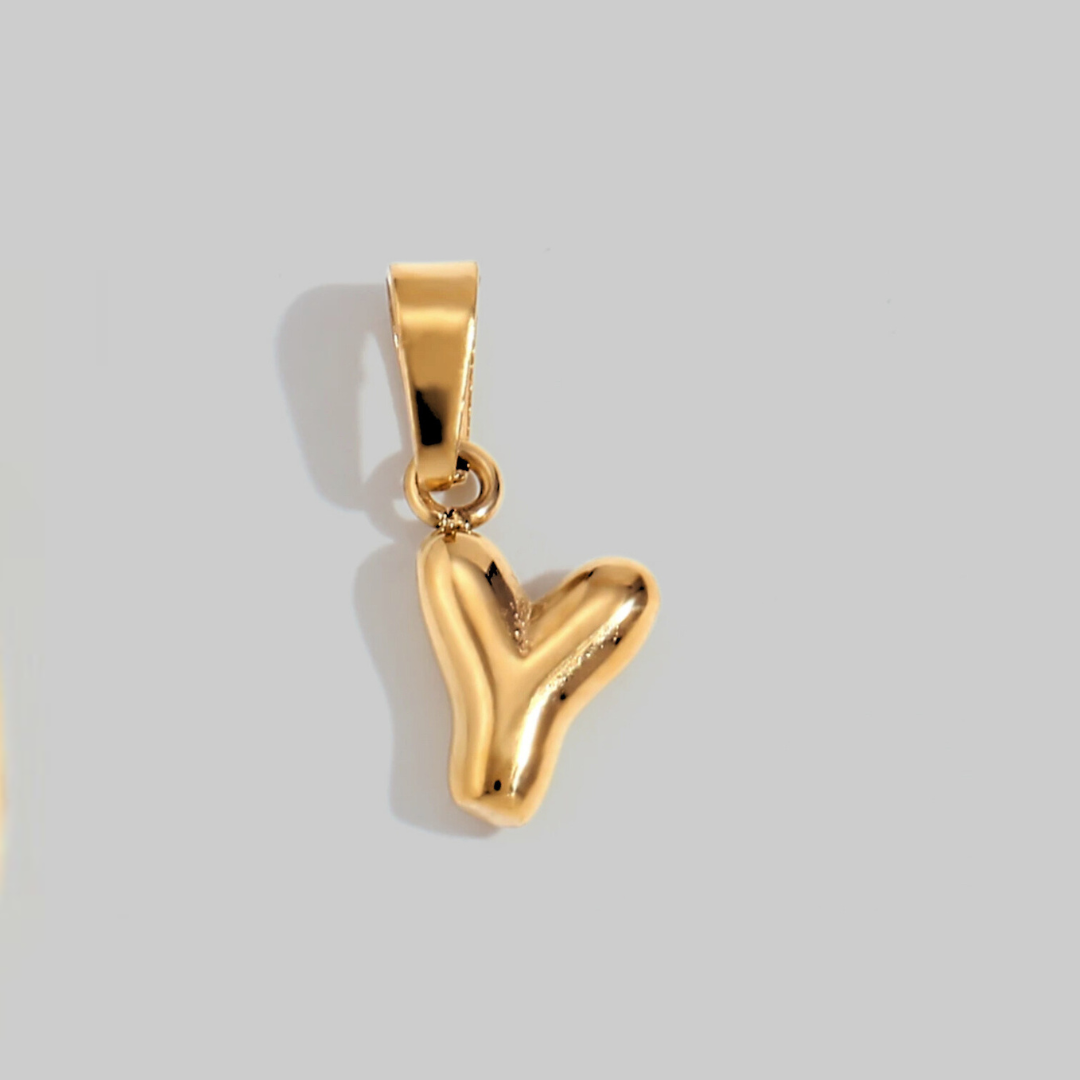 Bubble Letter Charms | Gold Hue