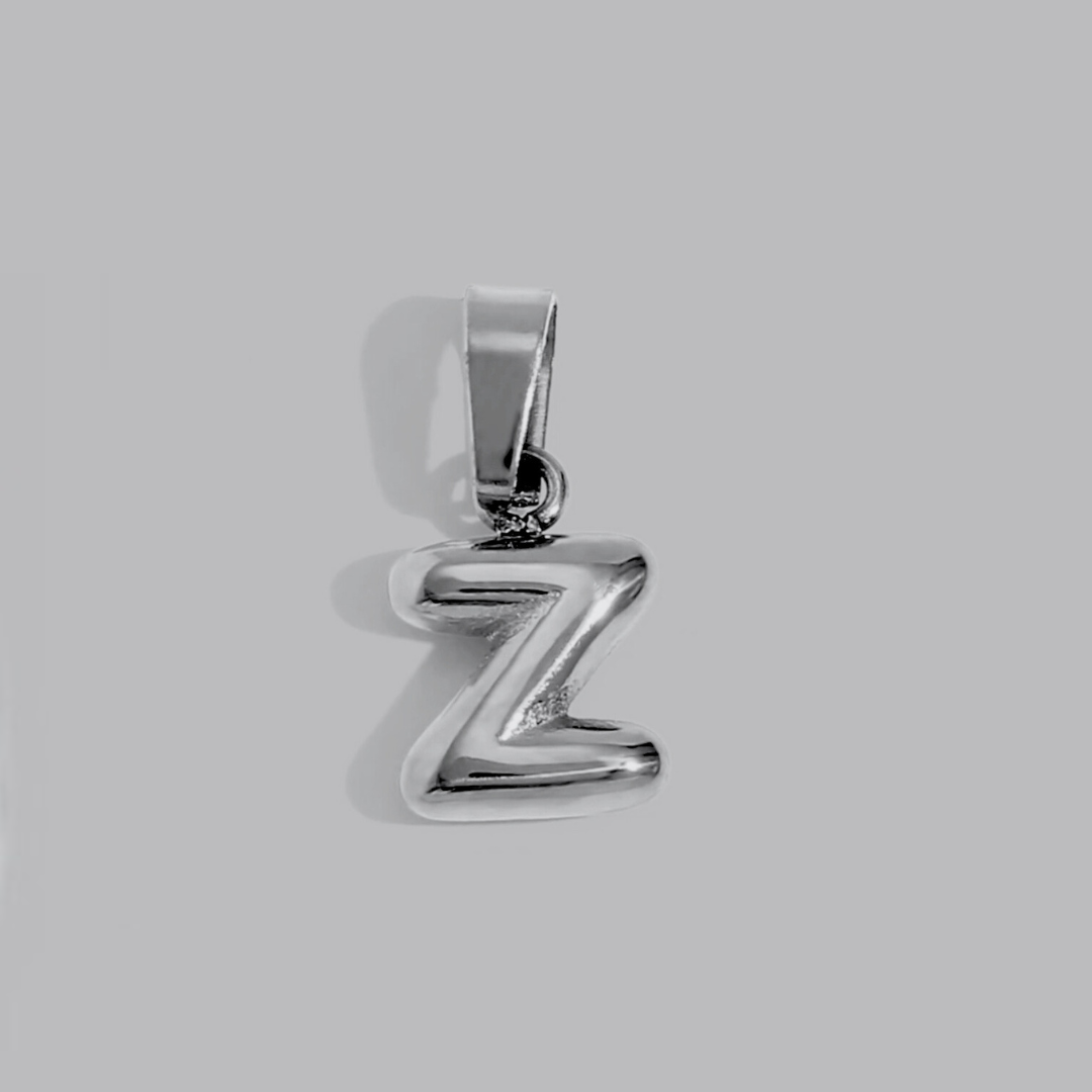 Bubble Letter Charms | Silver Hue