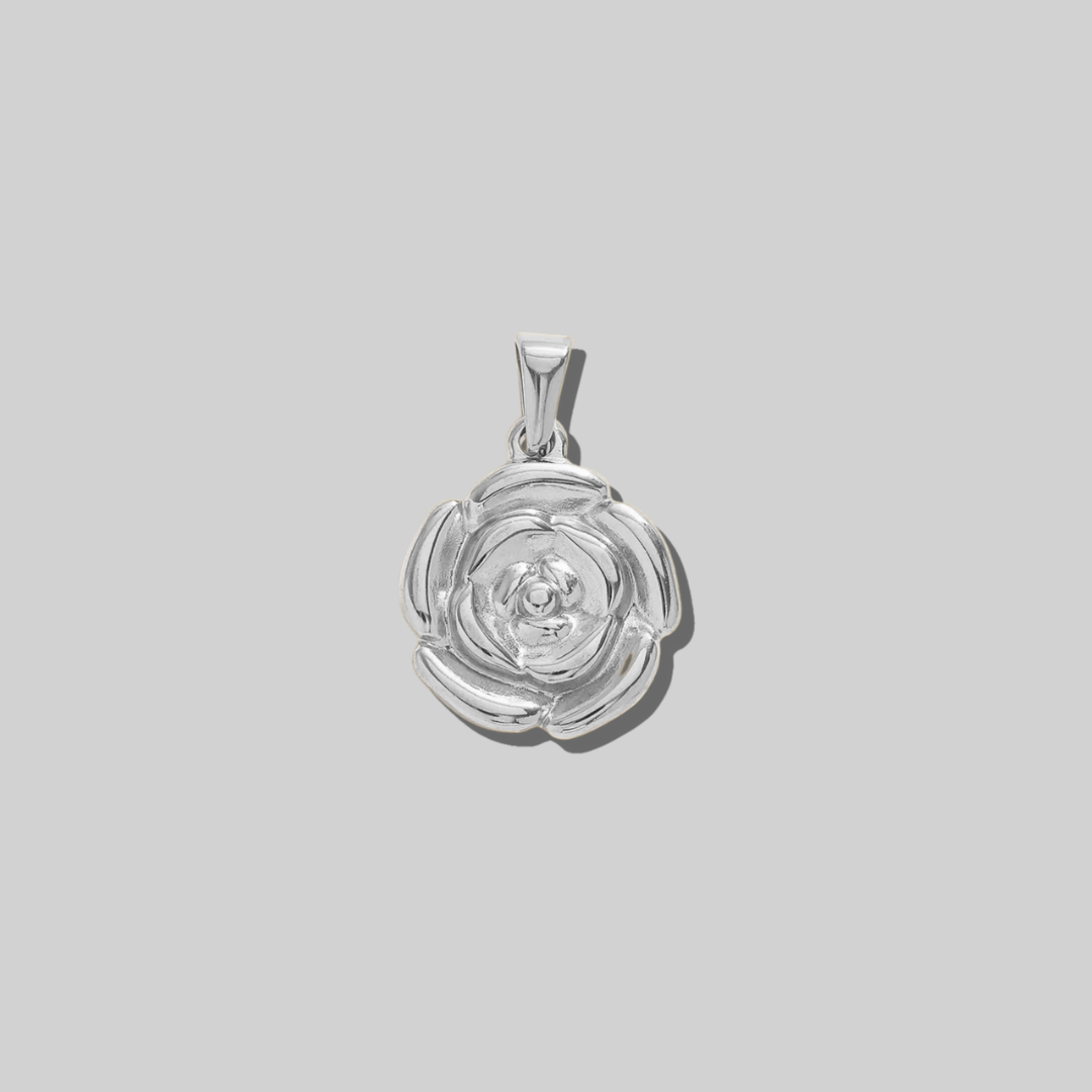 Rose in Bloom Pendant | Silver Hue