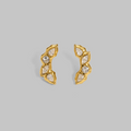 Pia Multi CZ Stud Earrings | Gold Hue