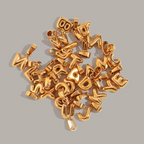 Bubble Letter Charms | Gold Hue