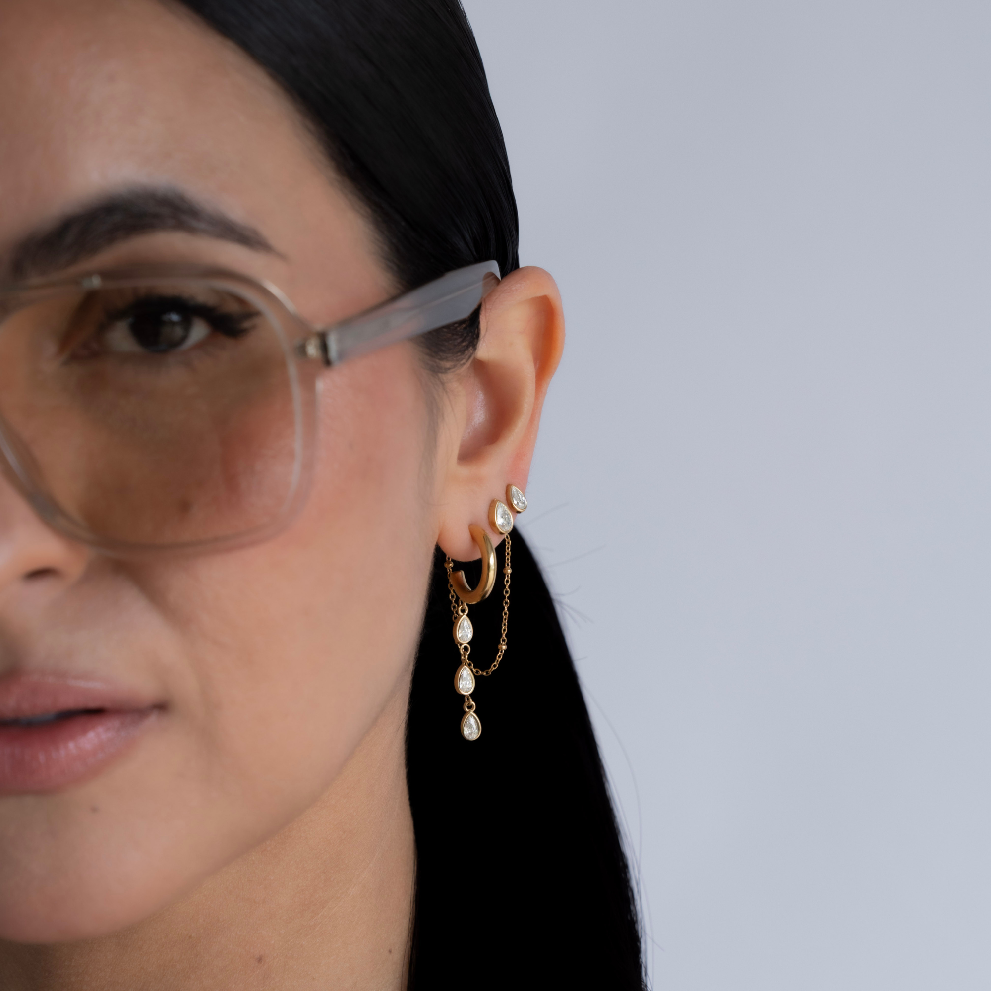 The Pear Cut Earring Set