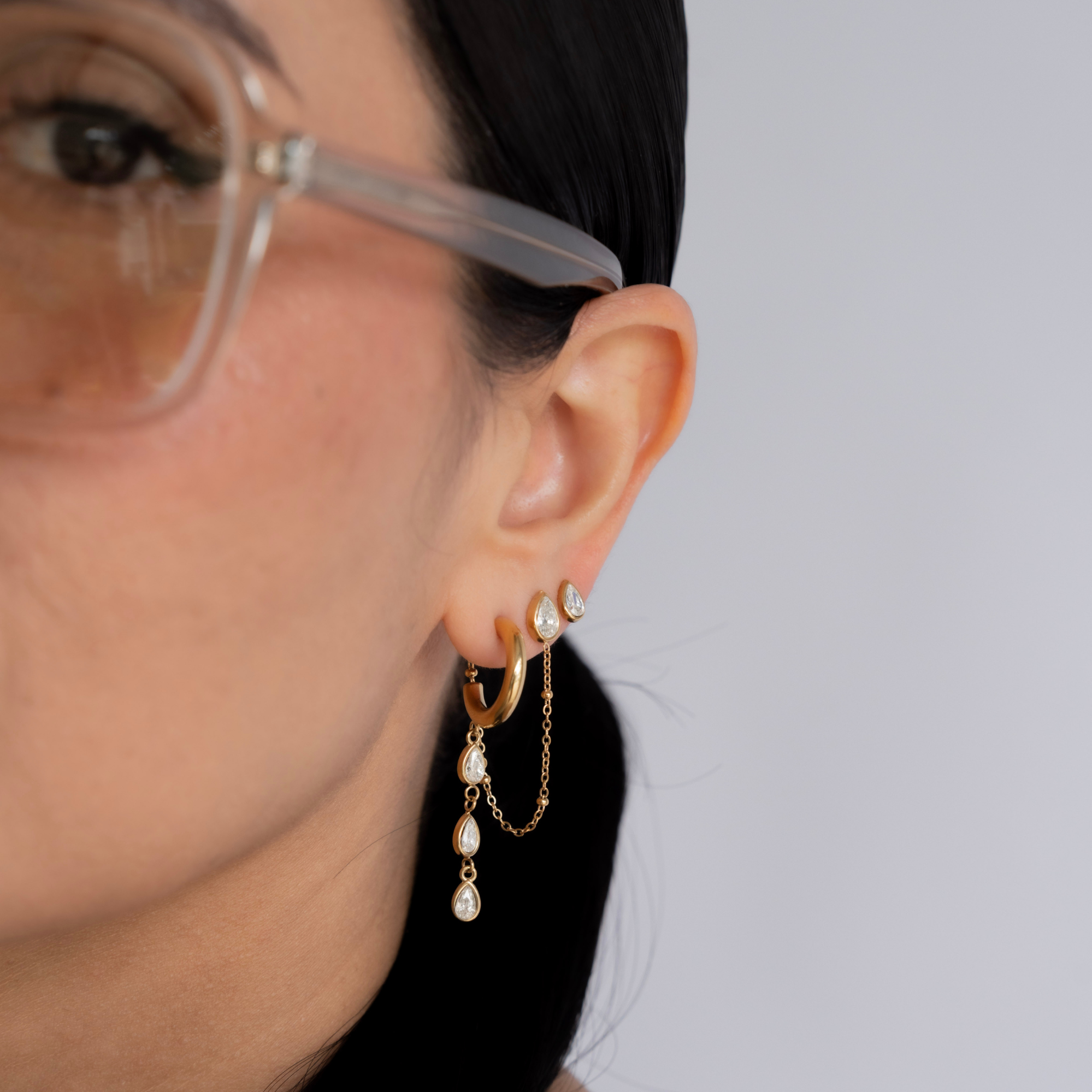 The Pear Cut Earring Set