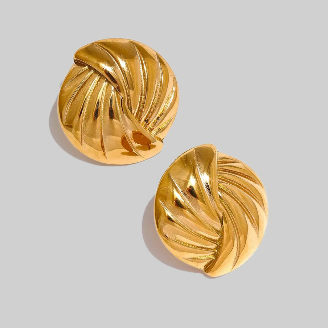 Golden Hour Button Earrings