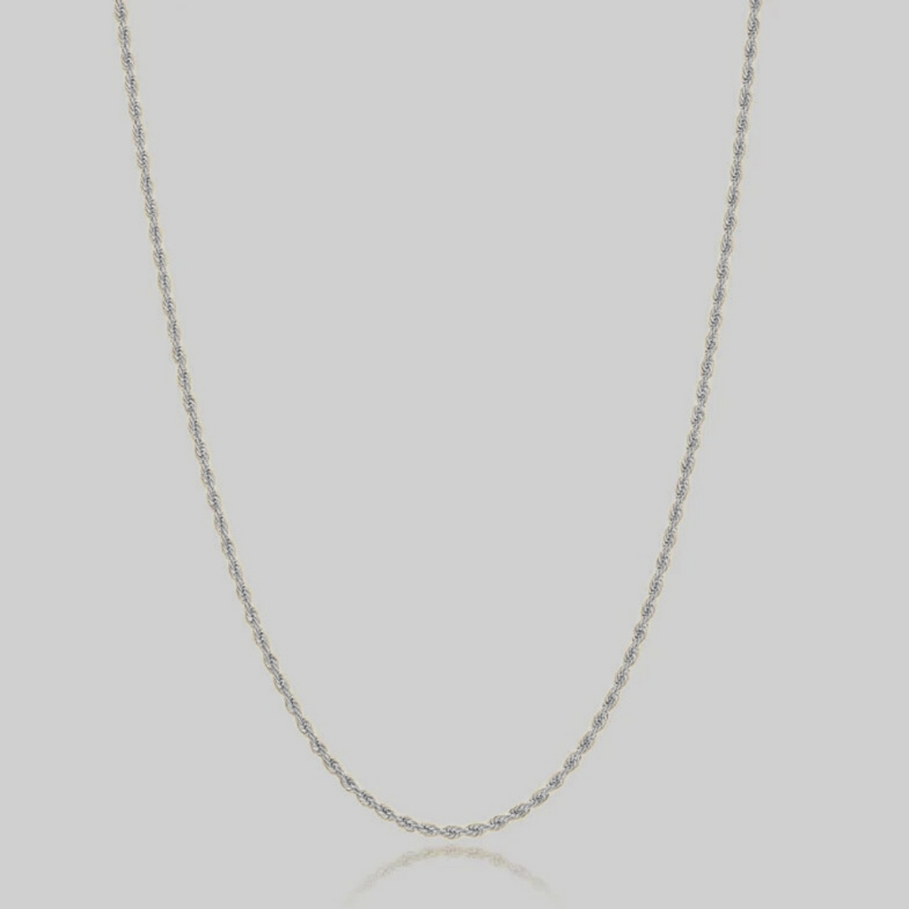 French Rope Necklace | Silver Hue