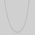 French Rope Necklace | Silver Hue