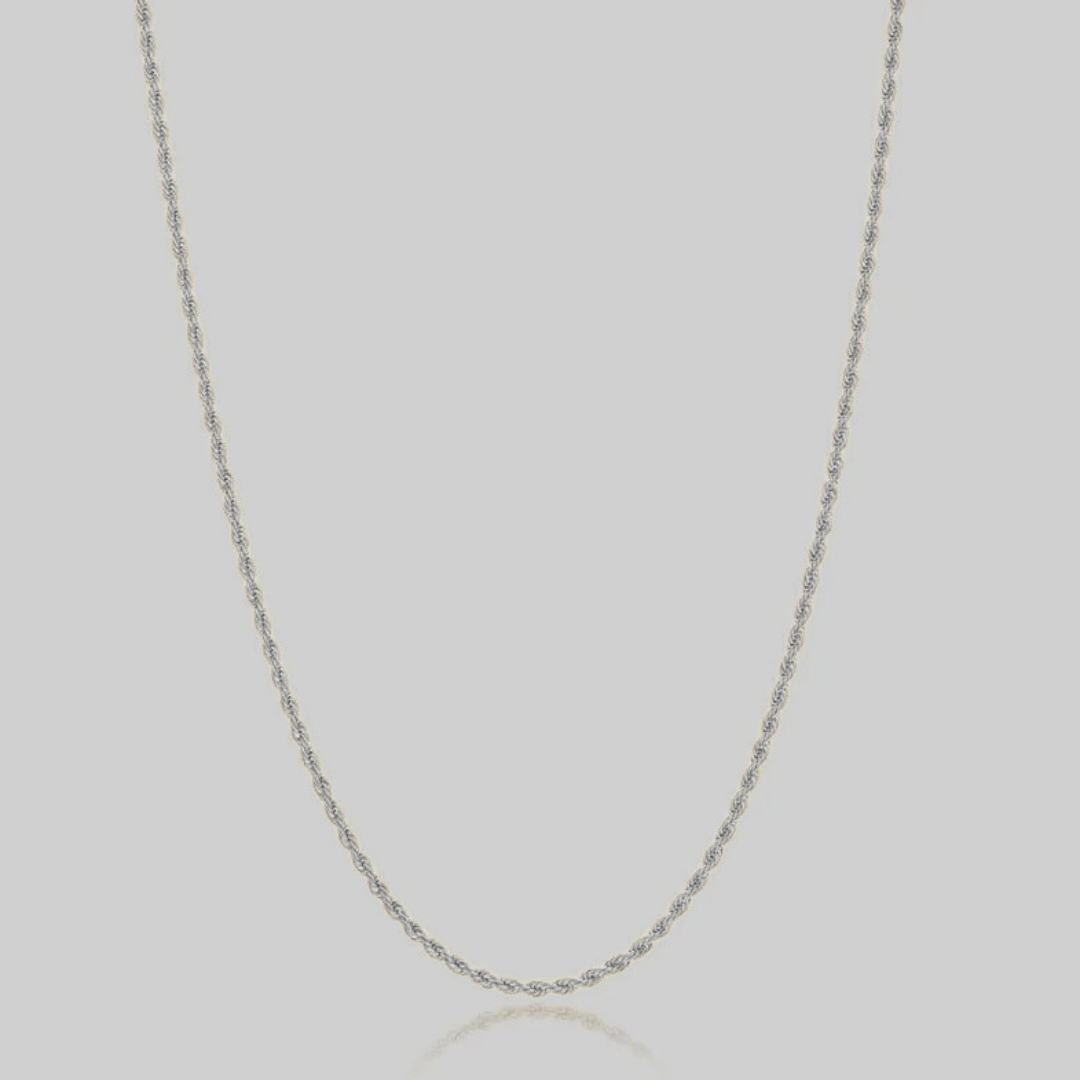 French Rope Necklace | Silver Hue