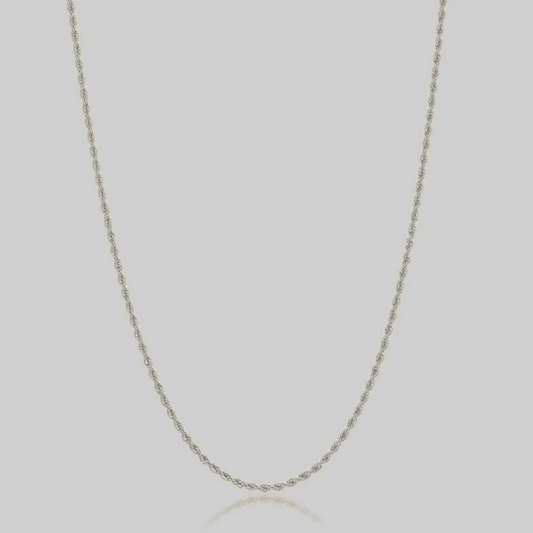 French Rope Necklace | Silver Hue