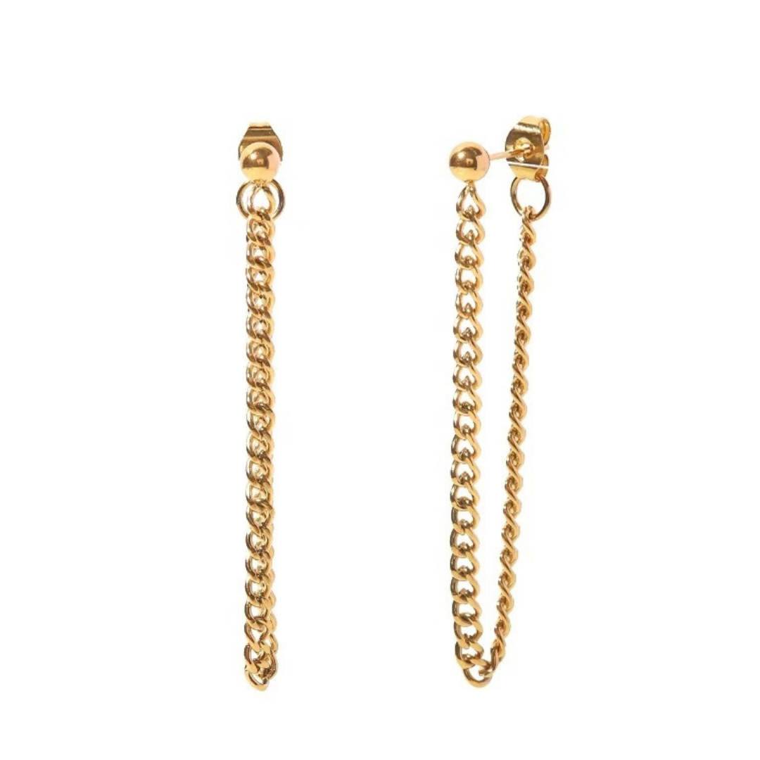Tez Chain Stud Earrings