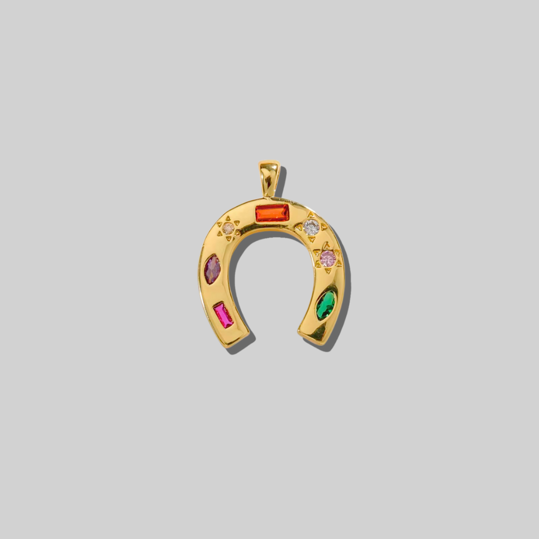 CZ Horseshoe Statement Pendant