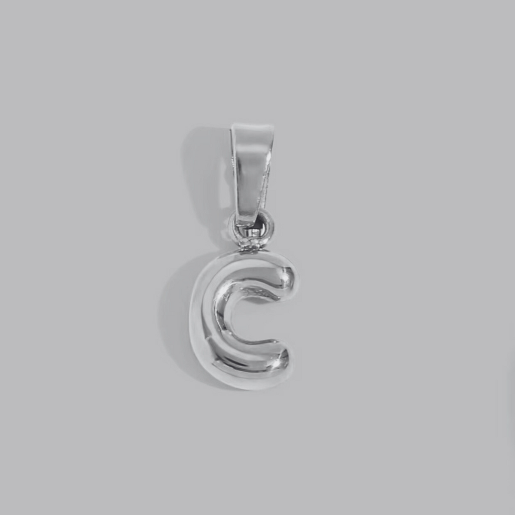 Bubble Letter Charms | Silver Hue
