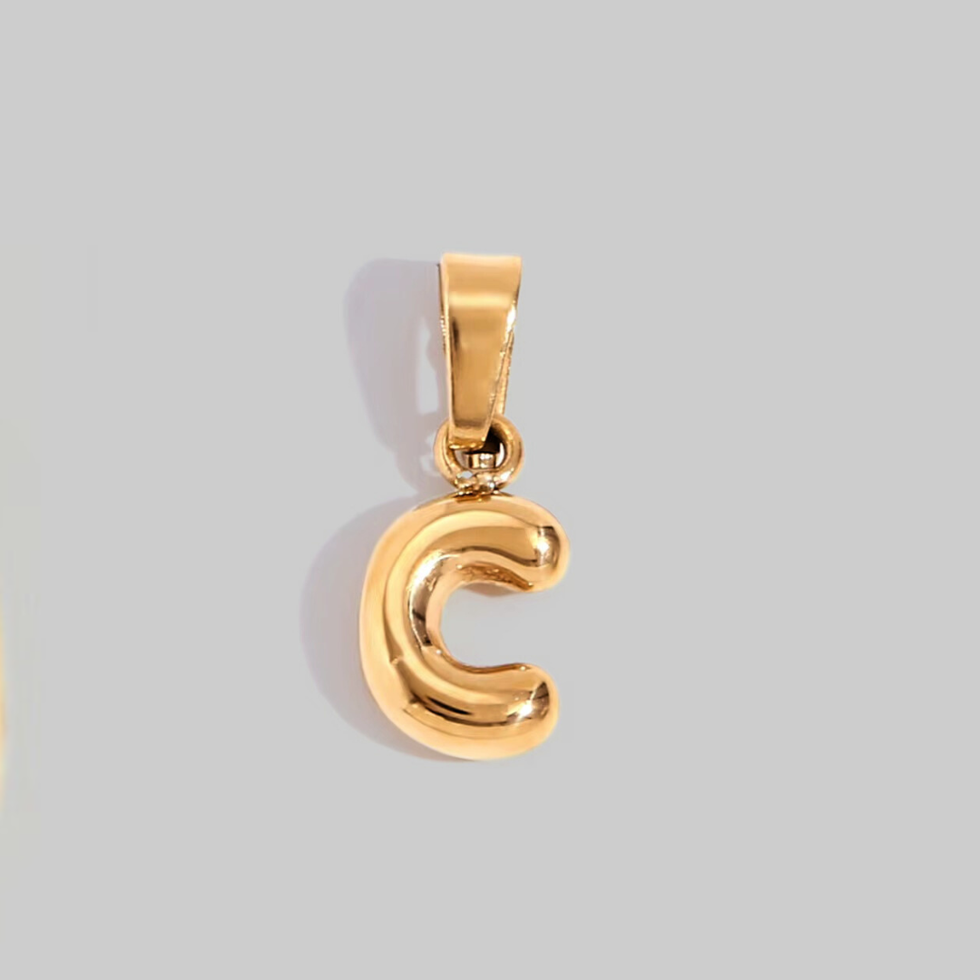 Bubble Letter Charms | Gold Hue