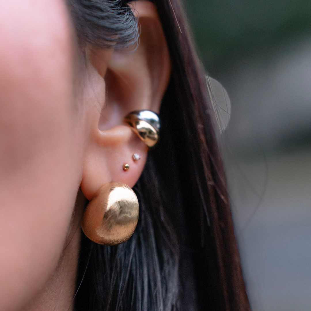 The Brushed Form Studs