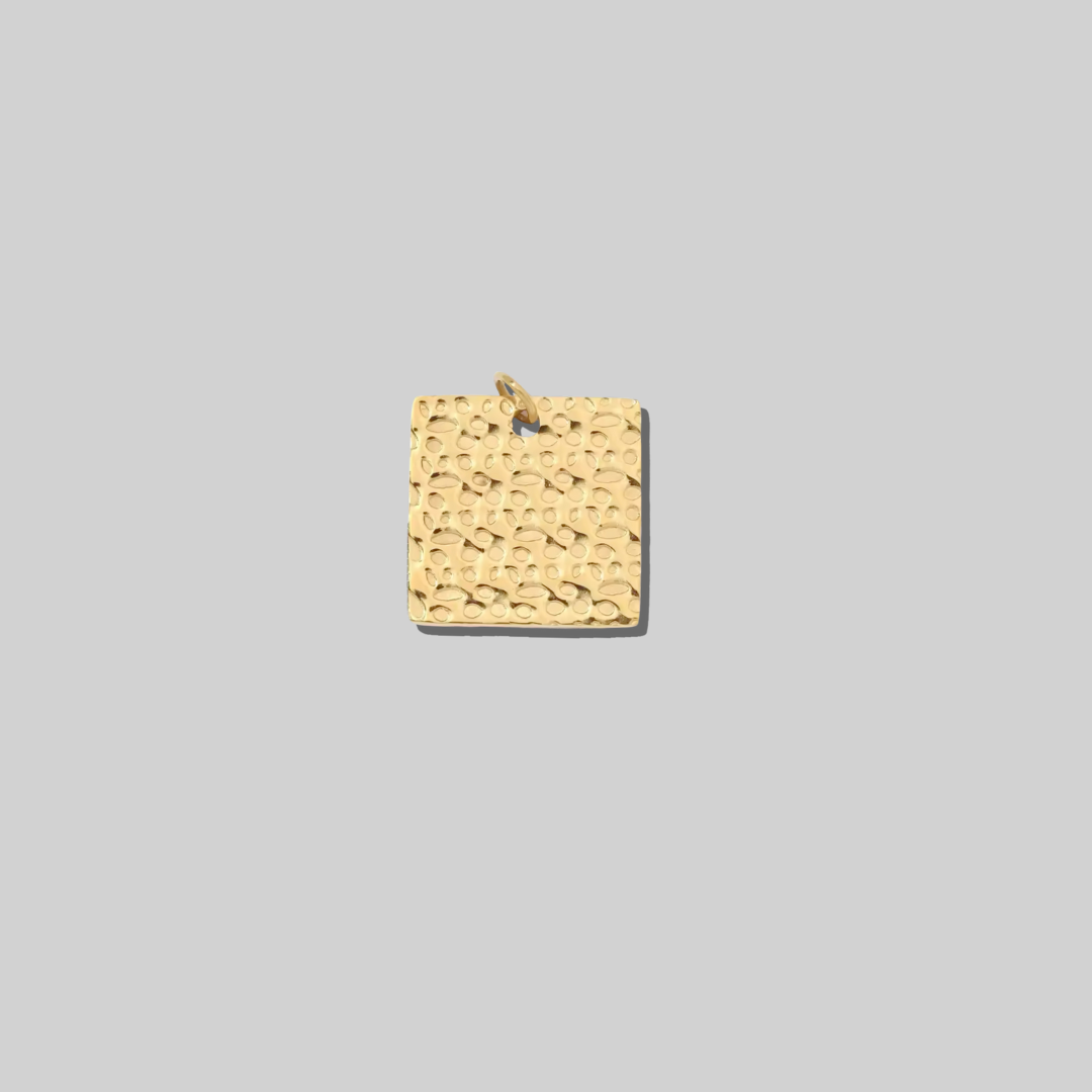 Square Pebble Texture Charm