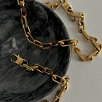 Meg Statement Paperclip Chain Necklace | Gold