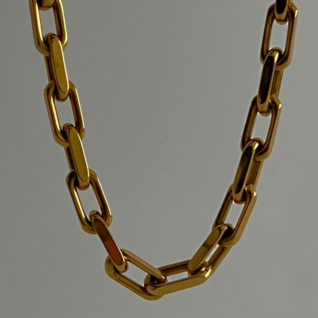 Meg Statement Paperclip Chain Necklace | Gold