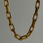 Meg Statement Paperclip Chain Necklace | Gold