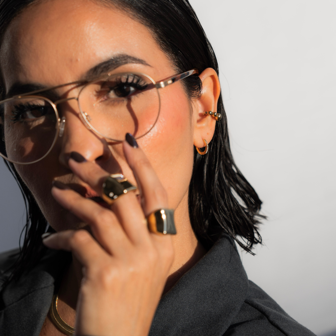 Lume CZ Pave Flat Huggies