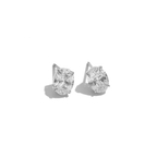 Oval Studs | Silver