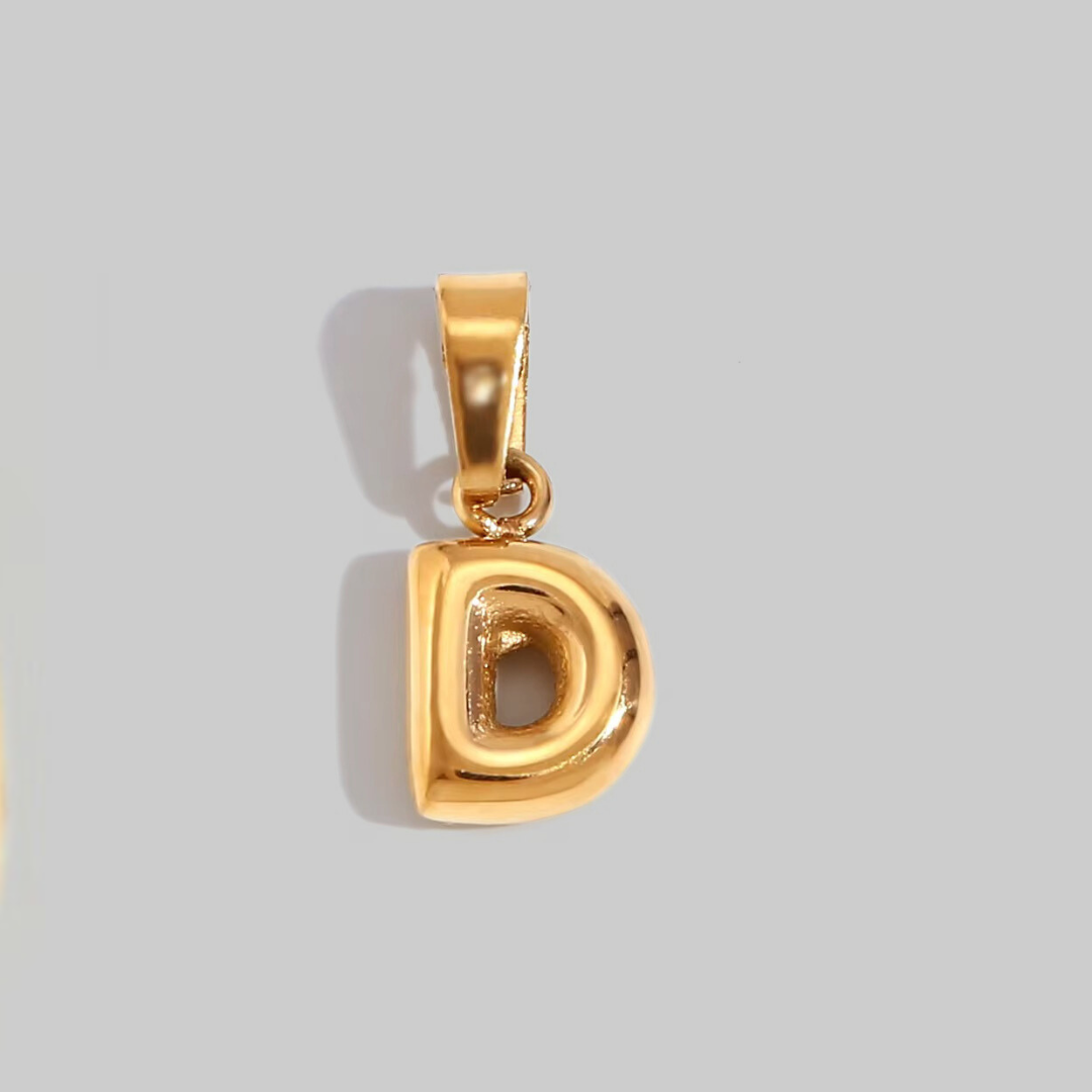 Bubble Letter Charms | Gold Hue