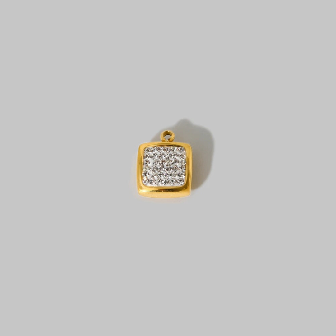 CZ Pave Cube Accent Charm