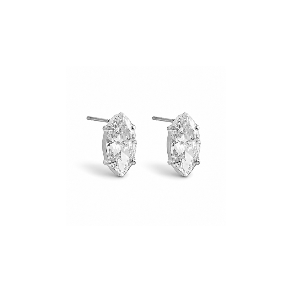 Marquise Studs | Silver