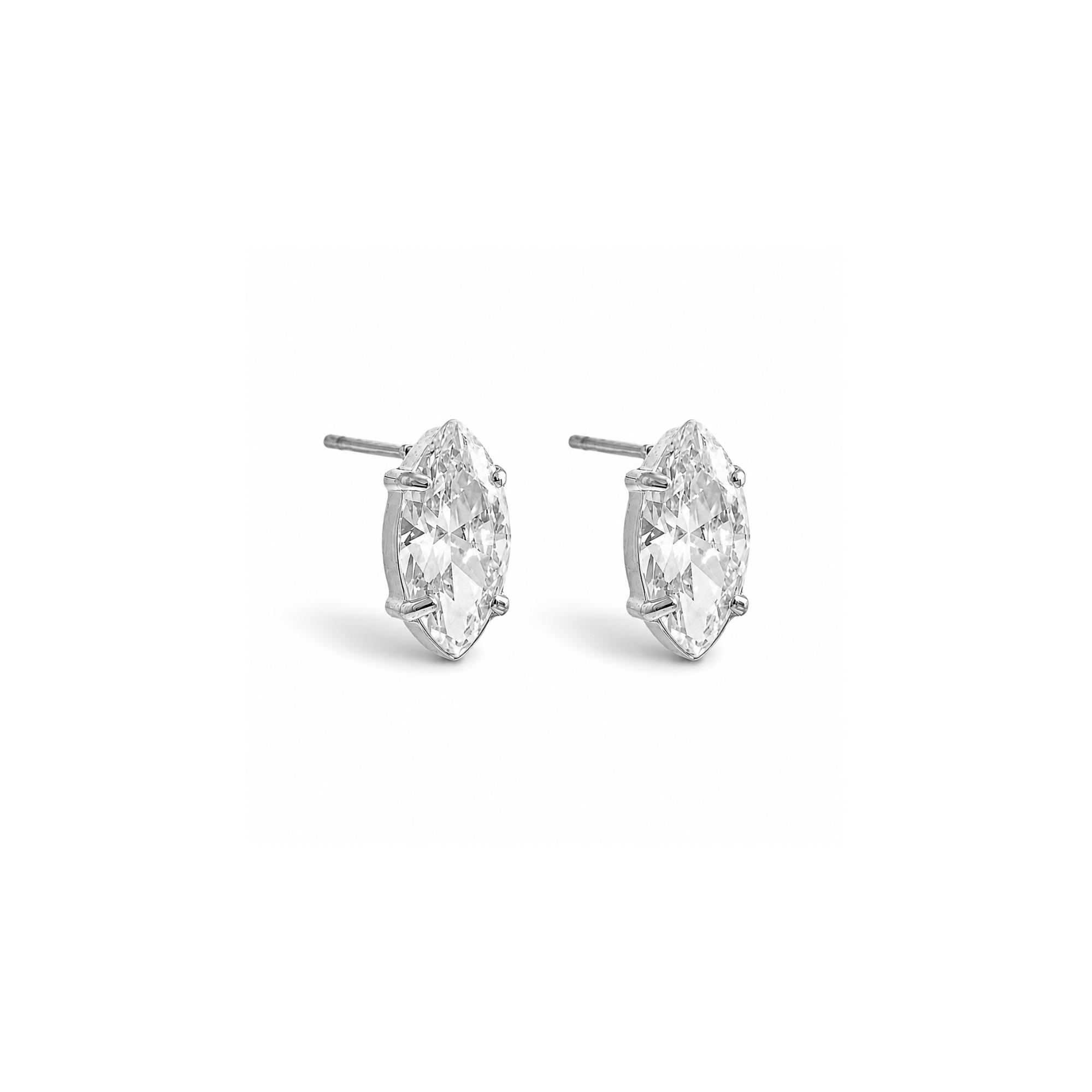 Marquise Studs | Silver