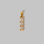Vertical Bar Triple CZ Pendant