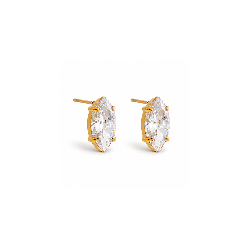 Marquise Studs | Gold