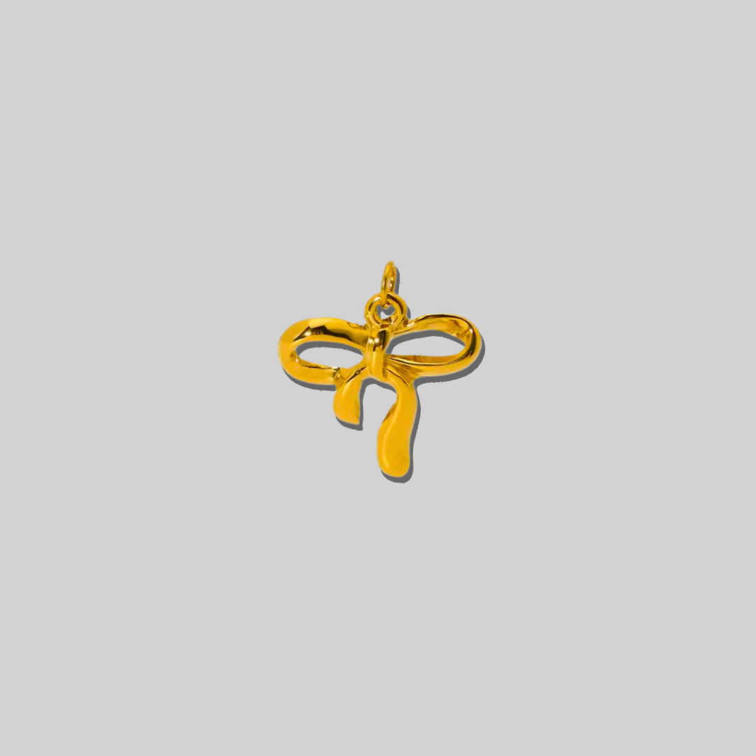 Cutesy Bow Charm | Gold Hue