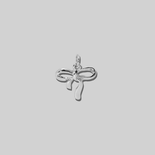 Cutesy Bow Charm | Silver Hue