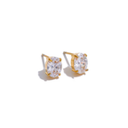 Oval Studs | Gold