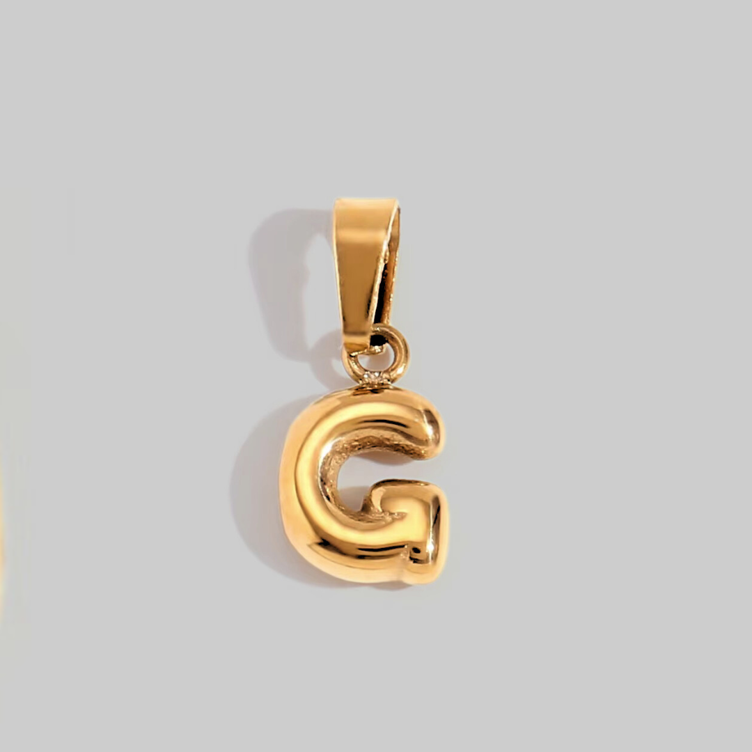 Bubble Letter Charms | Gold Hue