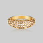 Ebony Micro Pave Cubic Zirconia Dome Ring