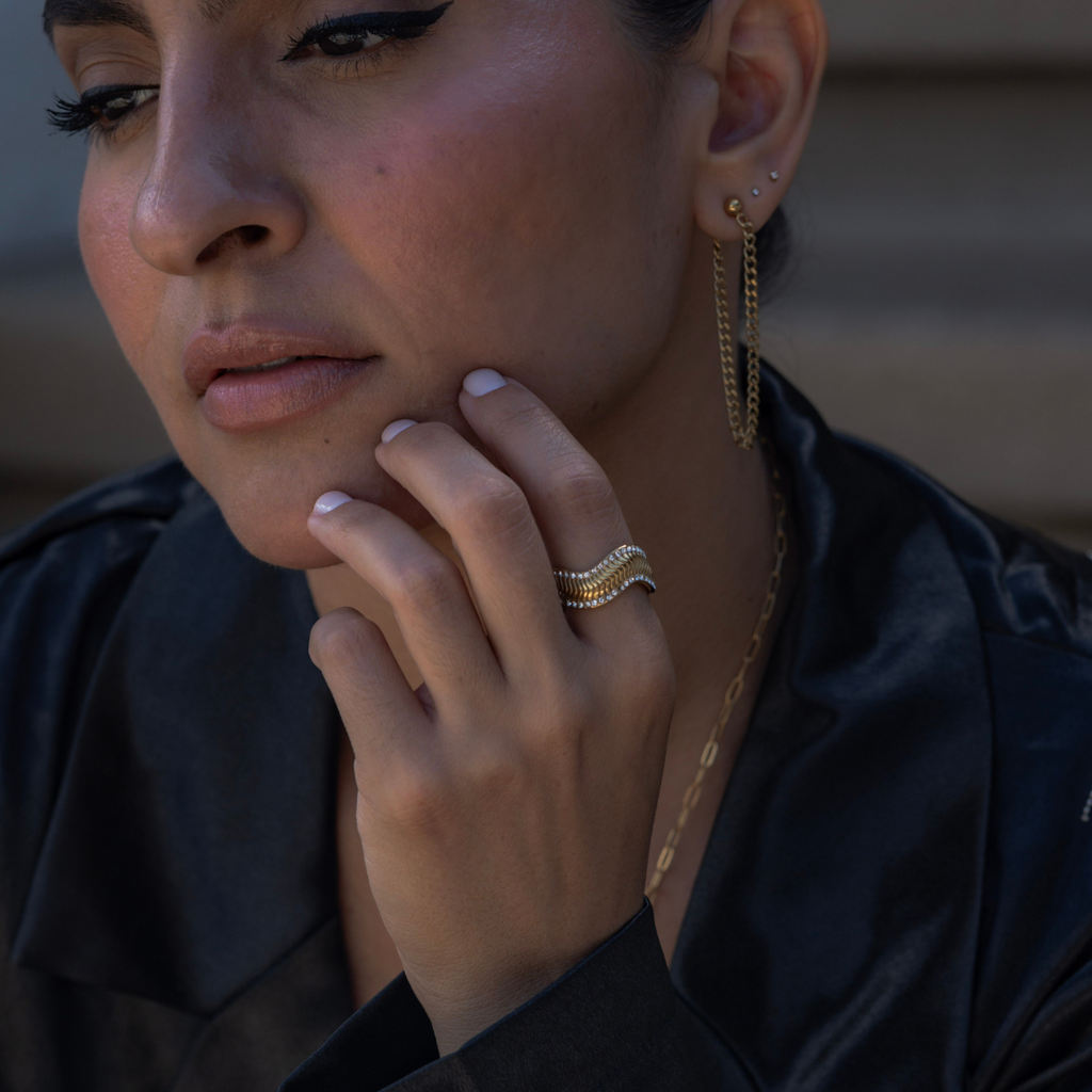Tez Chain Stud Earrings