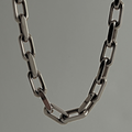 Meg Statement Paperclip Chain Necklace | Silver