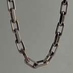 Meg Statement Paperclip Chain Necklace | Silver