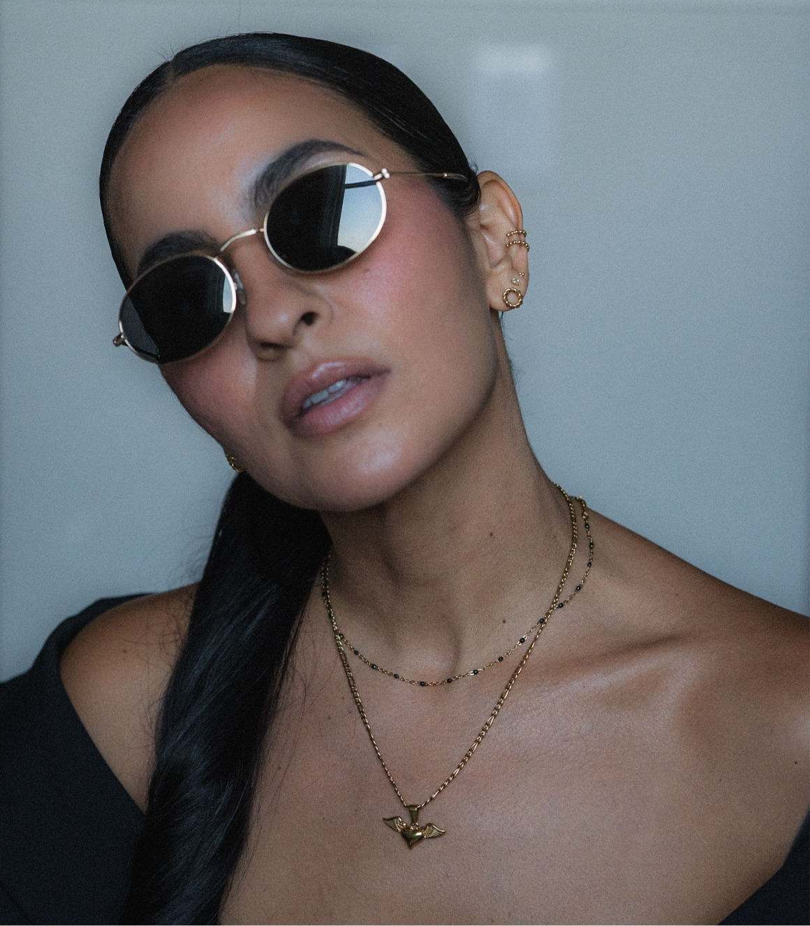 Noir Shorty Necklace | Gold