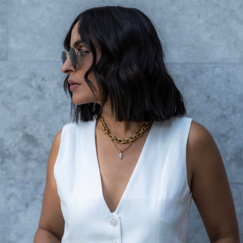 Aura Large Link Chain Necklace | Gold