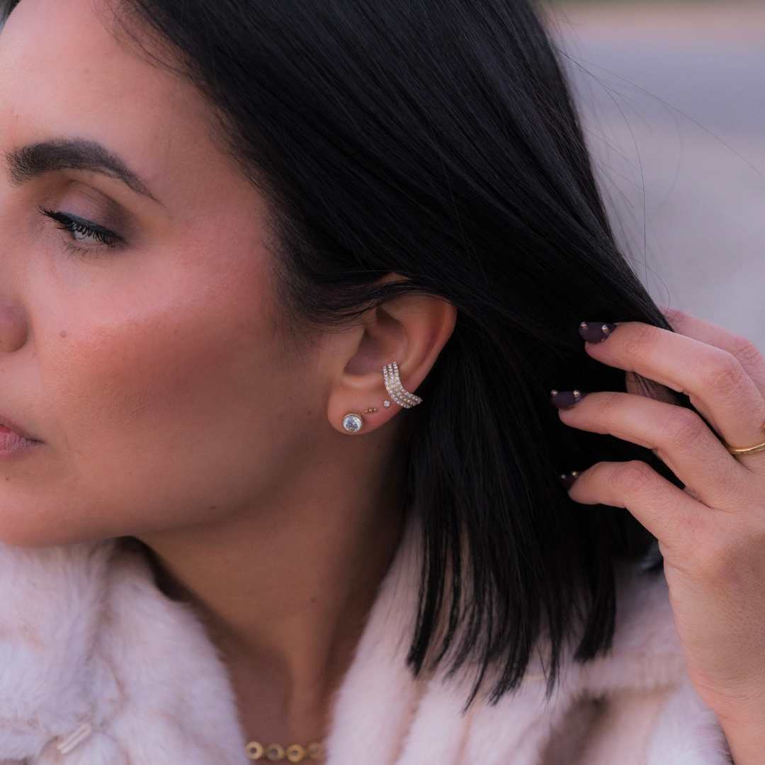 The Pavé Wave Ear Cuff