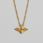 Love & Freedom Figaro Chain Necklace | Gold