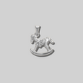 Rocking Horse Charm | Silver Hue